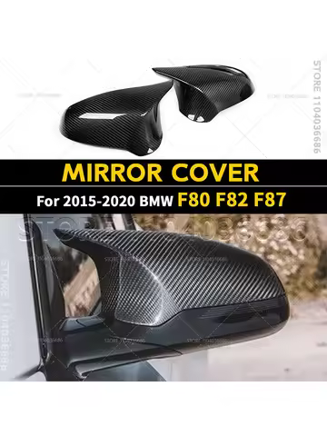 For 2015 2016 2017 2018 2019 2020 F80 F82 F87 BMW M2 M3 M4 A Pairs Side Mirror Cover Caps Carbon Fib