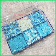 ▦ ✁ Edible Sprinkles Dragees Candy Sampler Bento Confetti Cake Decoration TCC