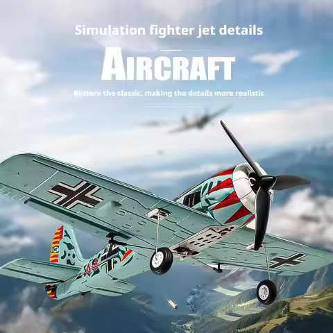 New Qf013 Four-Channel Fw190 Fighter Brushless Motor 2.4g Fixed-Wing Model Remote Control Foam Aircr