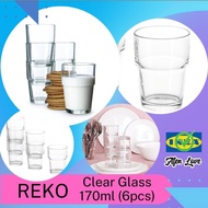IKeA_Reko Clear Glass 170ml (6 pcs) / Gelas Minuman Kaca