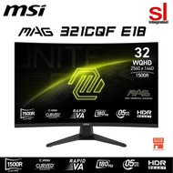 MSI MAG 321CQF E18 31.5 VA 2K 2560x1440 WQHD 180HZ Curved GAMING MONITOR