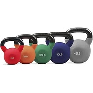 Kettlebell Besi Tuang Pepejal Bersalut Neoprena 5 10 15 20 25 30 35 40 45 50 Lb, Bagus Untuk Senaman
