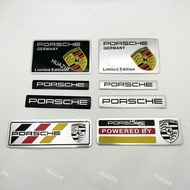 For Porsche Panamera 911 Cayenne Rear Trunk Side Emblem Badge Sticker Decoration Accessory