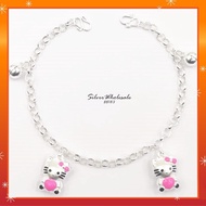 💥PROMO💥#BB183 3D Cute Hello Kitty Baby Anklet-925 Sterling Silver  (Original Silver 925)