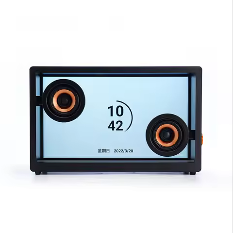New Design Retro Blue Tooth Karaoke Transparent Led Computer Wireless Lyric Speaker Box Desktop Subw