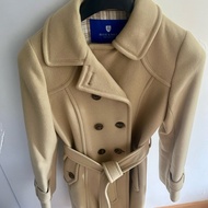 Burberry Blue label crestbridge 卡其色羊毛大衣