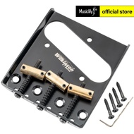 Wilkinson M Series 54mm(2-1/8 inch) String Spacing Vintage Ashtray Telecaster Bridge with 3 Brass Ba