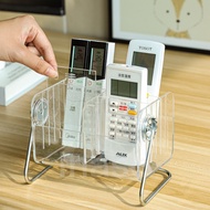 Inaso Tempat Penyimpanan Remote Transparan Organizer Meja Kosmetik Kotak Sekat Remot TV AC Rak Tempa