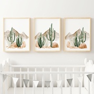 3pcs/set Cactus Wall Art, Cactus Art Print, Boho Nursery Decor, Cactus Nursery Prints, Nursery Decor, Boho Print Canvas, Kids Room Decoration, Wall Pictures, 8inch*10inch, Unframed