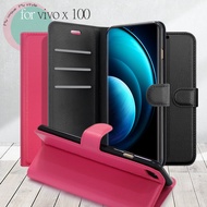 Dapad for VIVO x100 百搭時代多卡式夾層皮套 玫紅