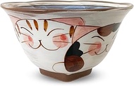 J-kitchens Workshop Sho~ 180467 3 Kittens Hasami Ware Rice Bowl, Blue, Made in Japan