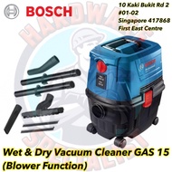Bosch GAS 15 Wet &amp; Dry Vacuum Cleaner - SHIP DAILY