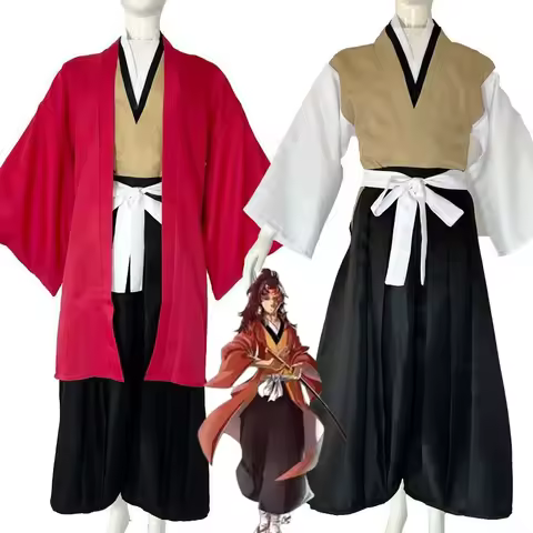 Tsugikuni Yoriichi Cosplay Anime Demon Slayer Yoriichi Tsugikuni Cosplay Costume Kimono Wig Hallowee