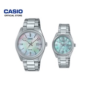 Casio General Couple Watch MTP-1302DS-7AV & LTP-1302DS-2AV Silver Stainless Steel Band