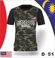 Jersey Malaysia Sport T-shirt Dewasa#D51