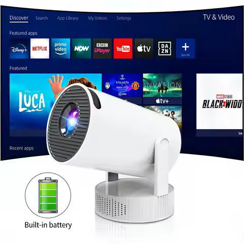 Salange 8K HY300 Pro Max Projector Built in battery 1280*720P Android 14 8000 Lumens Wifi6 BT5.4 wif
