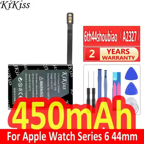 KiKiss Battery 450mAh 6th For Apple Series 6 series6 Watch S6 44mm A2327