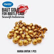 Baut Tempat Botol Minum Sepeda Bidon Bottle Cage Twooc Gold Original