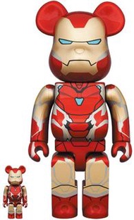 Bearbrick Ironman mark 85 400 + 100 全新未開封  iron man mk85