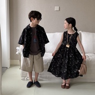 90-150 Brother Sister Dress Girls Dress 2604KA210 Big Girl Dress Boy Suit Big Boy Children's Clothin