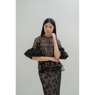 BYROAM MAUDY TOP, JUWITA TOP AND ELLY TOP, MILA NUDE TOP FOR HIJAB PARTY, BROCADE TULLE LACE GRADUAT
