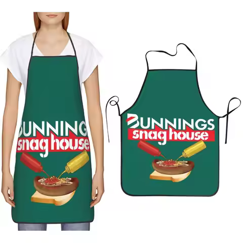 Bunnings Snaghouse Aprons Chef Cooking Baking Tablier Bib Kitchen Cleaning Pinafore for Women Men Pa