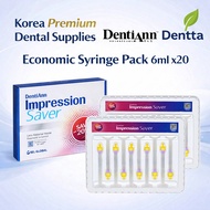 DentiAnn Dental Impression Syringe 6ml 20pcs Economic Pack Mixing Dispensing Syringe
