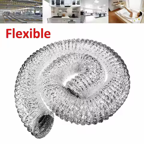 4Inch Ventilation Pipe Aluminum Pipe Ventilation Hose Flexible Exhaust Pipe 2M For Air Conditioning