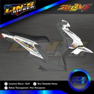 STRIPING STICKER TRANSPARENT CARBONBEAT CUSTOM FONT TWOTONE