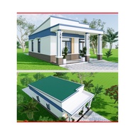 6m8x10m9 4th Level House Design Drawing with Roof Printed on A3 Paper, Full 3D Color, Architecture, 