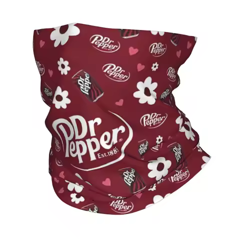 Soda Est 1885 Bandana Cover Club Dr Pepper Wrap Scarf Multi-use Adult Windproof Neckerchief