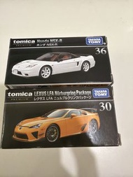 Tomica Premium 黑盒 Honda NSX-R & Lexus LFA
