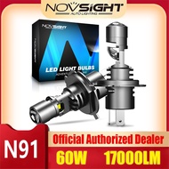 Novsight N91 Projector Lens 6500K White LED Car Headlight Bulb H4 H11 H7 9005 9006 6500K 60W 17000LM