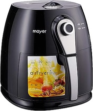 MAYER Air Fryer (MMAF88) Black With Silver, 3.5L