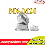 304 Stainless Steel Fine Thread Flange Nut M6/M8/M10/M12/M14/M16/M20 (DM)