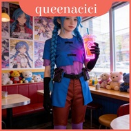 Female Arcane Inspired Cosplay Outfit with Colorblock Design - Ideal for Fans