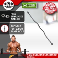 EMPORIO【ส่งจากกรุงเทพ】แกนบาร์เบล คานแกนบาร์เบล Olympic EZ bar ยาว 120cm ขนาดแกน 1 นิ้ว เหล็กตัน Barb