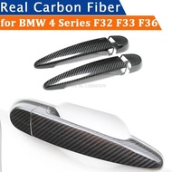 For BMW 4 Series F32 F33 F36 2014-2019 Car Accessories Real Carbon Fiber Door Handle Cover Frame Sti