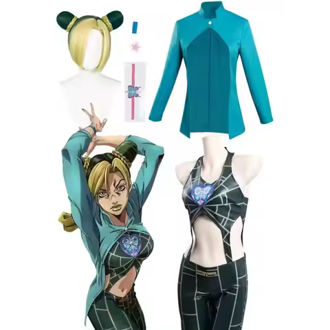 Anime Jojo's Bizarre Adventure Stone Ocean Jolyne Cujoh Cosplay Wig Jacket Women Costume Woman Hallo