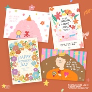 MOTHER'S DAY POSTCARD | การ์ดวันแม่ (ไม่มีซองจดหมายให้)