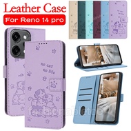 For Reno 14 pro 5G Flip Leather Phone Case For Oppo Reno 14 pro F 14pro 14F 1 4 Reno14 pro Reno14pro