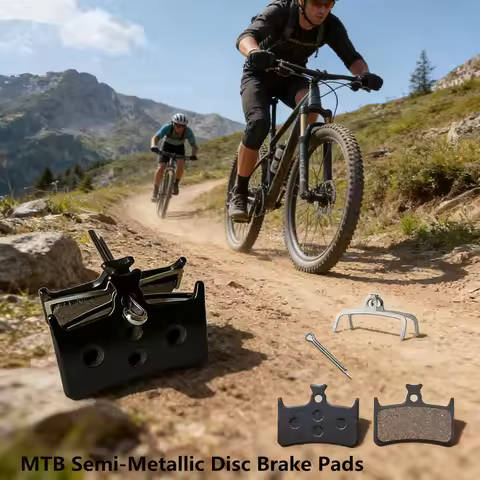 2PCS Bicycle Mountain Bike Disc Brake Pads Resin Semi-Metallic For HOPE Tech EVO E4 RX4+ Caliper