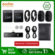 Godox Movelink ปรับแต่ง M2 UC2 LT2ไมโครโฟนไร้สายลาวาเลียร์2.4Ghz สำหรับสมาร์ทโฟนกล้องวิดีโอกล้อง DSLR และแท็บเล็ตสำหรับ Youtube