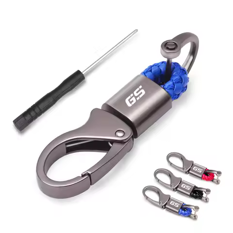 bmw Key Holder Motorcycle Metal Keychain Leather Cord For BMW F800GS F850GS F750GS R1200GS R1250GS A