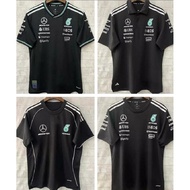 2025 Mercedes AMG Petronas F1 Team Mechanics Jersey - Black Rugby jersey
