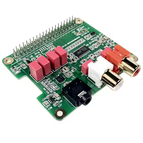 Rpi Hifi DAC Hat For Raspberry Pi Zero Rpi Hifi DAC Hat Zero W, 3B, 3B+, Pi 4 ,Pi 5 With The 40-Pin 