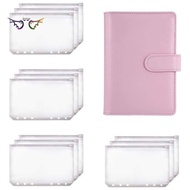 A6/A5 Binder Planner Notebook Binder and 12 Pieces 6 Hole Binder Zipper Folder,Binder Pockets Cash E