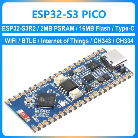 ESP32-S3 Pico Development Board ESP32-S3R2 dual-core 2.4GHz WiFi BTLE5 CH343/CH334 chip Internet of 