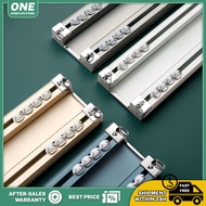 Double track curtain track thickened aluminum alloy curtain rod curtain accessories top mounted track