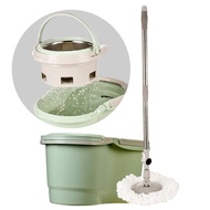 N2N_fashion-ICLEAN ชุดม็อปปั่นถังสเตนเลสถอดหัวปั่นได้ ด้ามสเตนเลส รุ่น HDR-M033B ขนาด 27x46x25 CM (